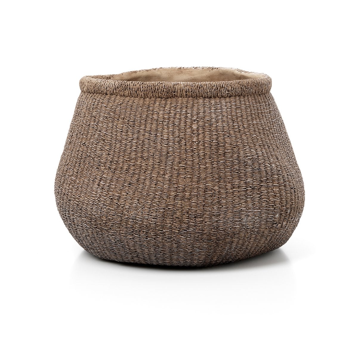 woven concrete planter Planter Faux Puff Brown 30x40cm – Vasenzo Blooming Art