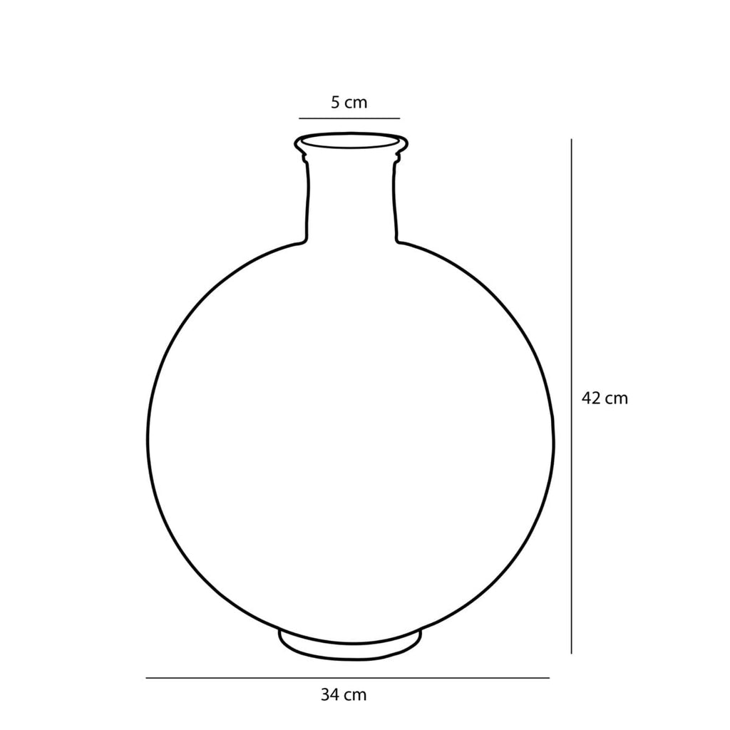 Vaas Fles Firenza Lichtroze 42cm