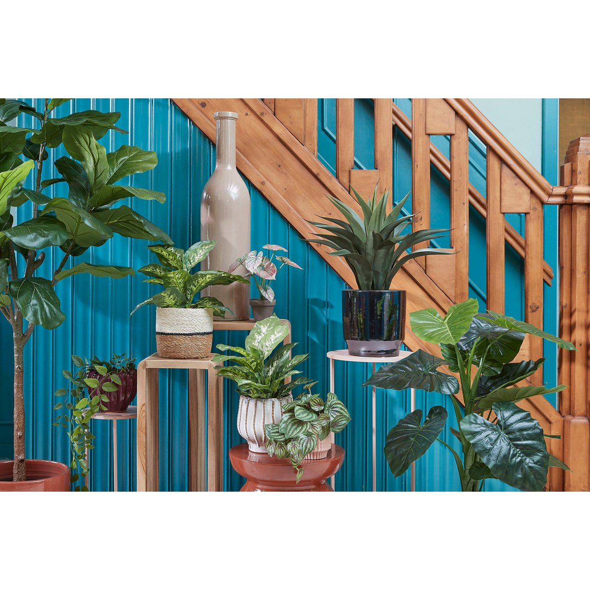 SET - Plantenmanden Damian Wit