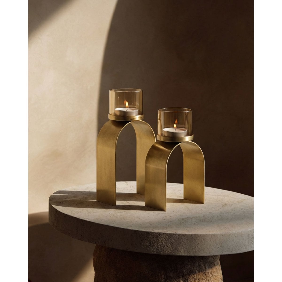 The Bow Glow T-light Holder - Goud - SET/2