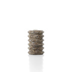 De Travertine Ripple Taper Kaarshouder - Grijs - S