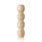 De Travertijn Totem Taper Kaarsenhouder - Beige - L