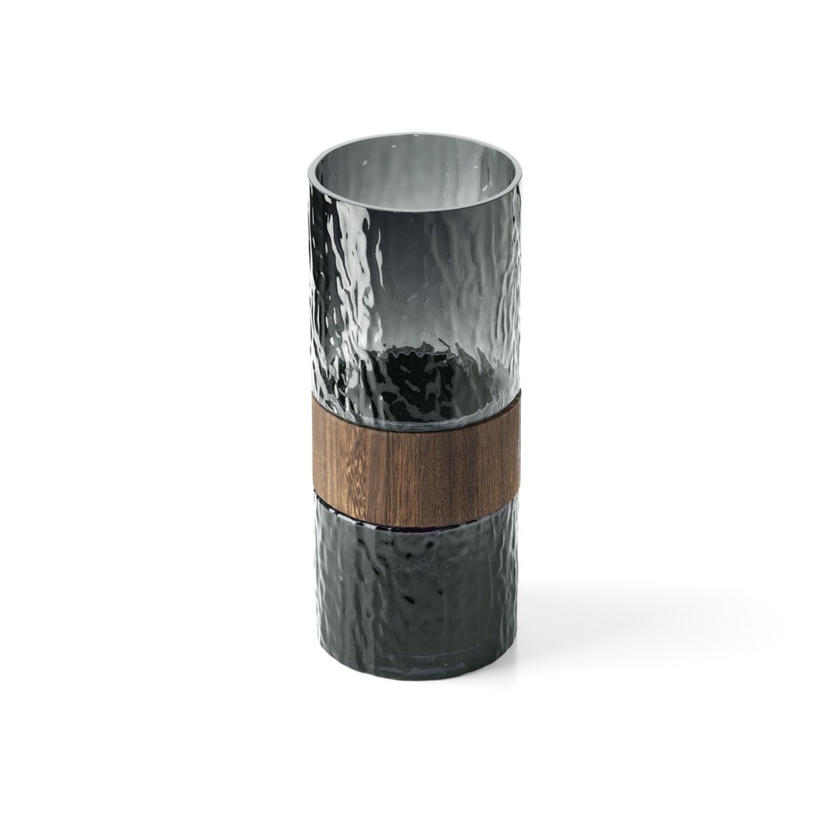Vaas Wood Donkergrijs 30cm