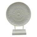 Ornament metaal crème 35x12x46,5cm