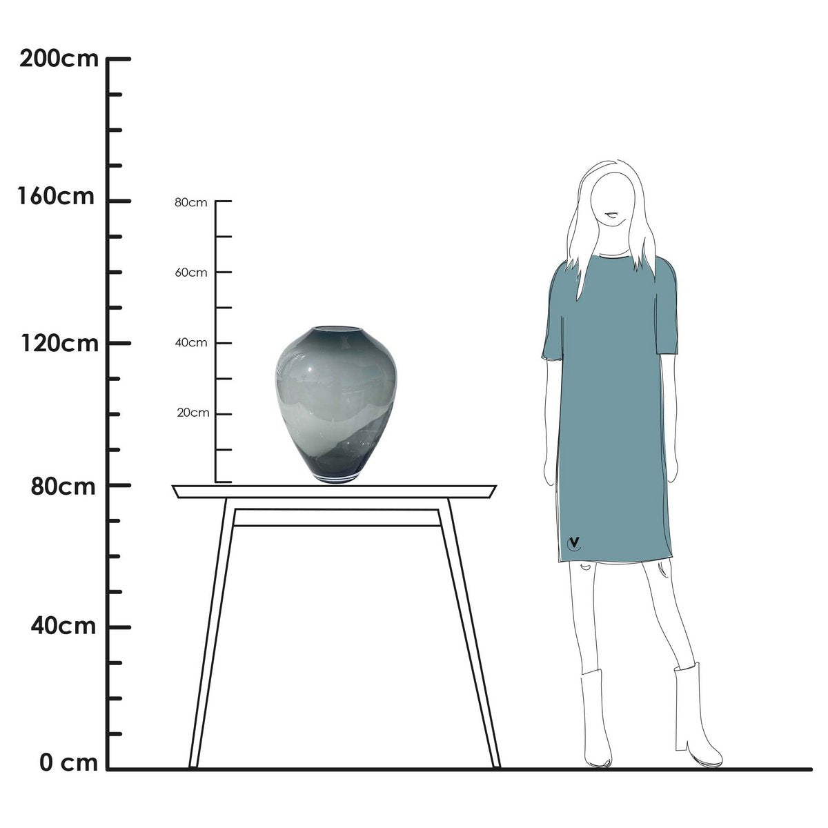 Vase - Kander grey