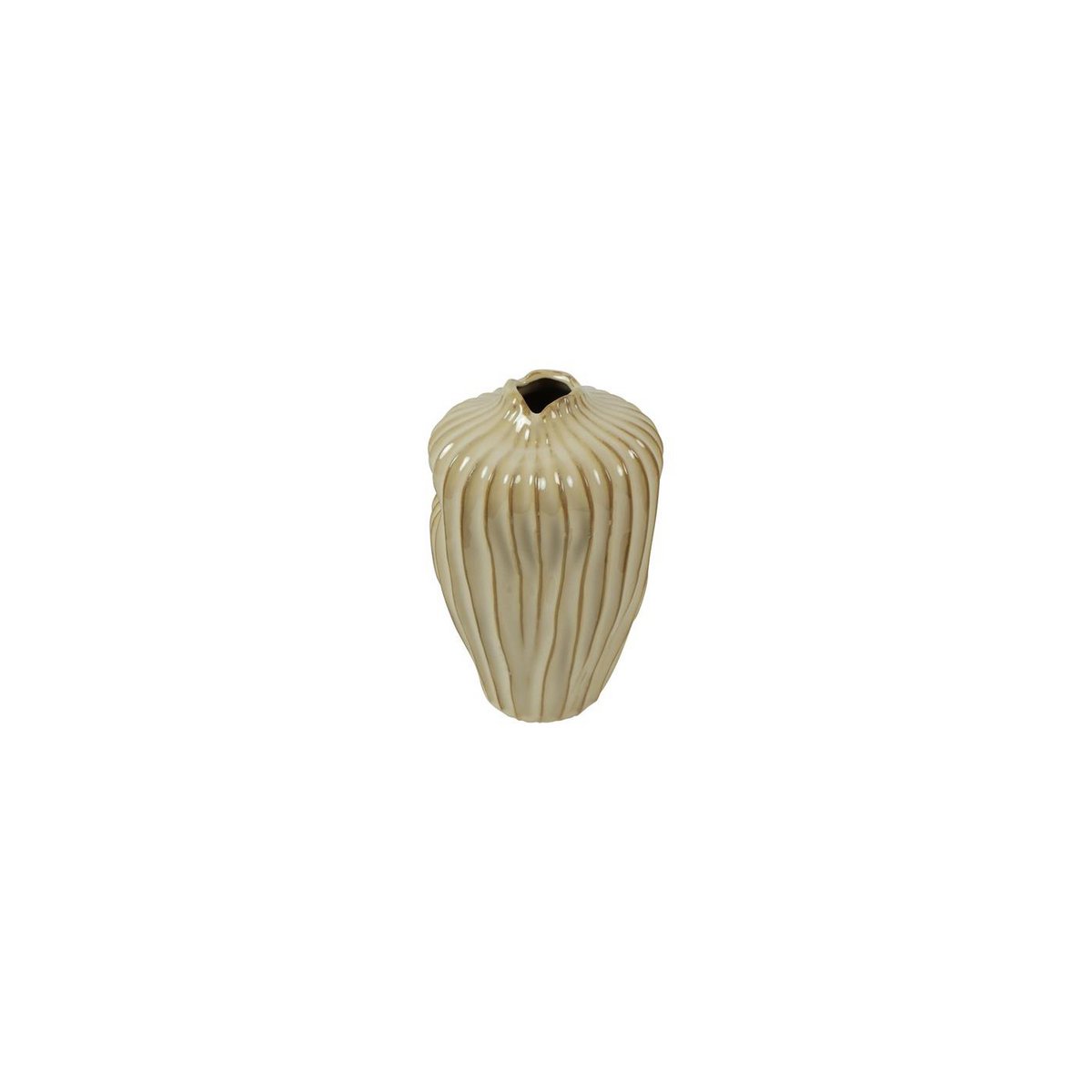 Vaas crème aardewerk H30cm