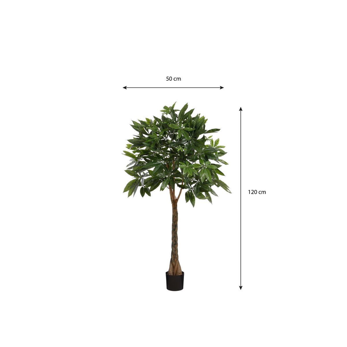 Kunstplant Pachira Groen 120cm - Real Touch