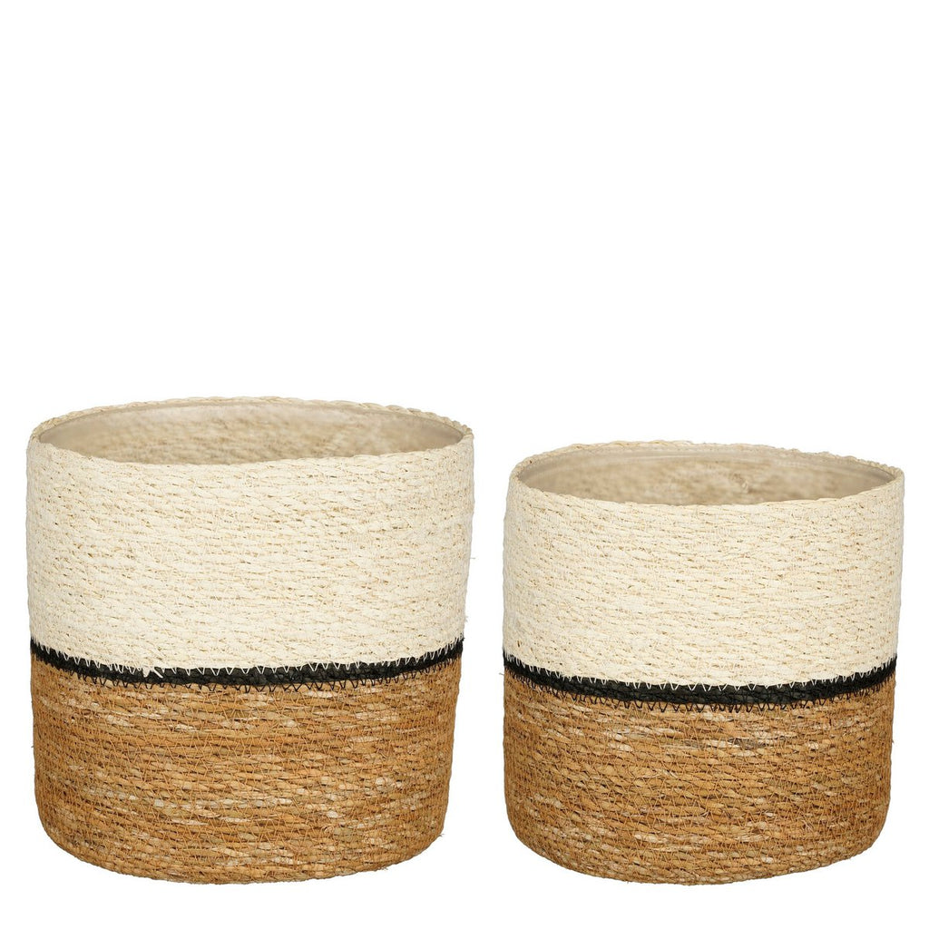 SET - Plantenmanden Damian Wit