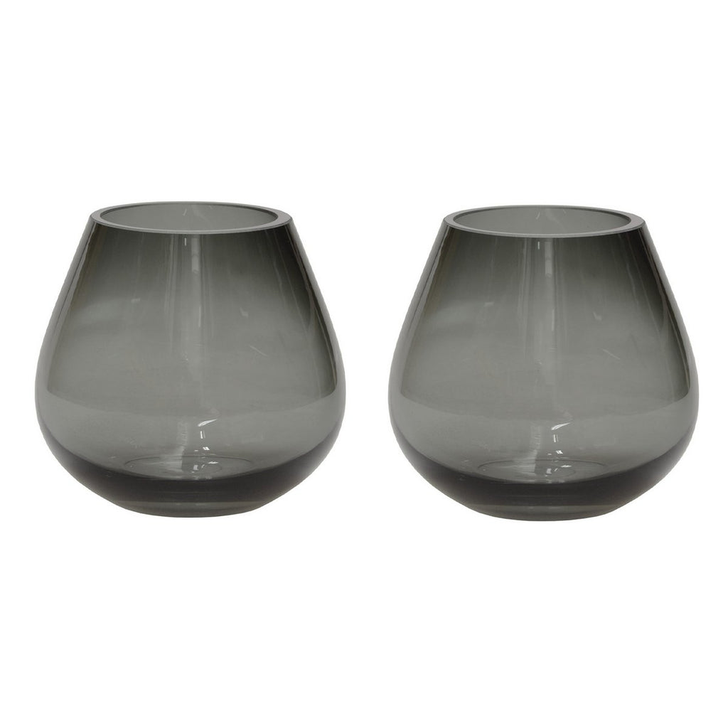 Waxinelichthouder - Tasman XS grey Ø12,5 x H11,5 cm (set van 2 stuks)