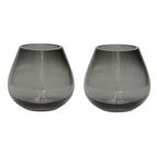 Waxinelichthouder - Tasman XS grey Ø12,5 x H11,5 cm (set van 2 stuks)