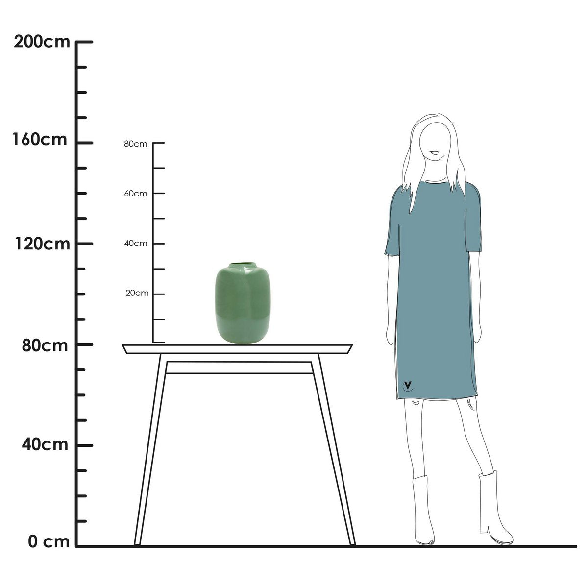 Vase - Arctic pastel green