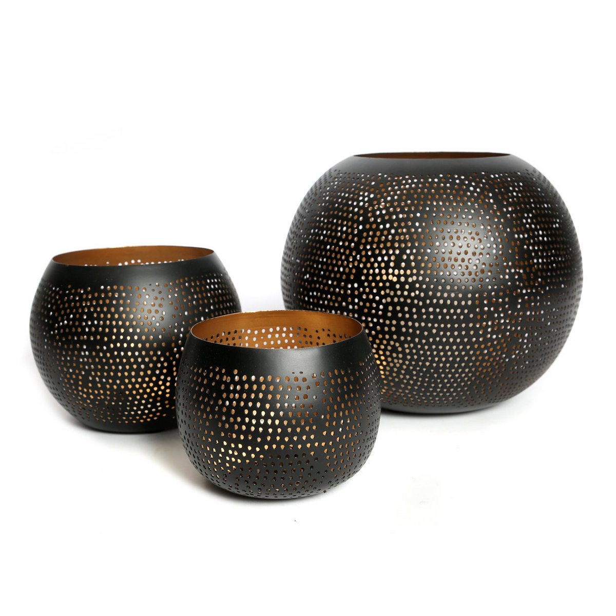 The Pierced Ball - Zwart Goud - S