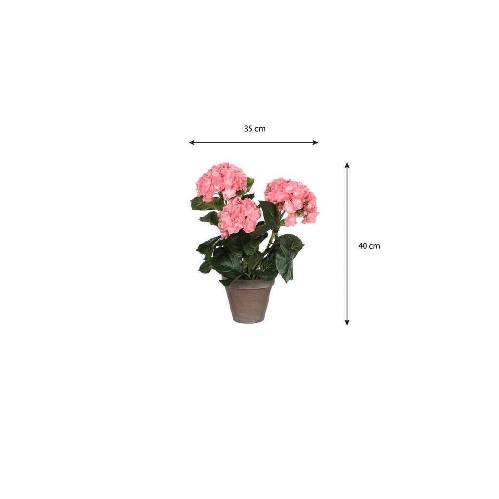 Kunstplant Hydrangea Roze 40cm