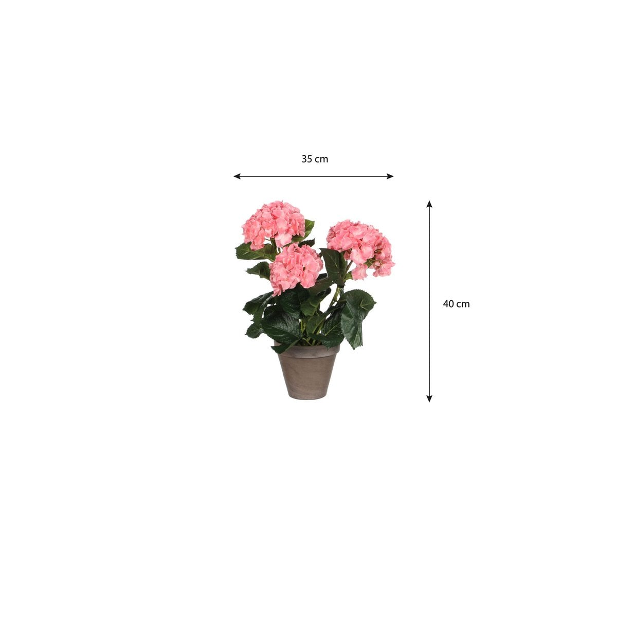 Kunstplant Hydrangea Roze 40cm