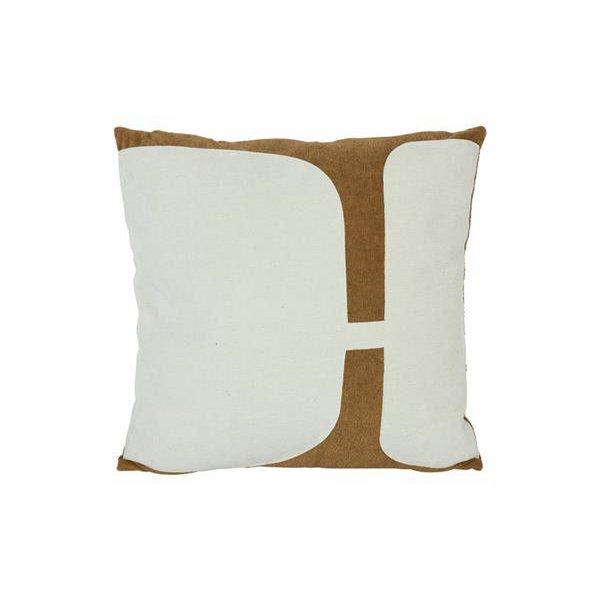 Countryfield Kussen Jos wit/bruin 45cm