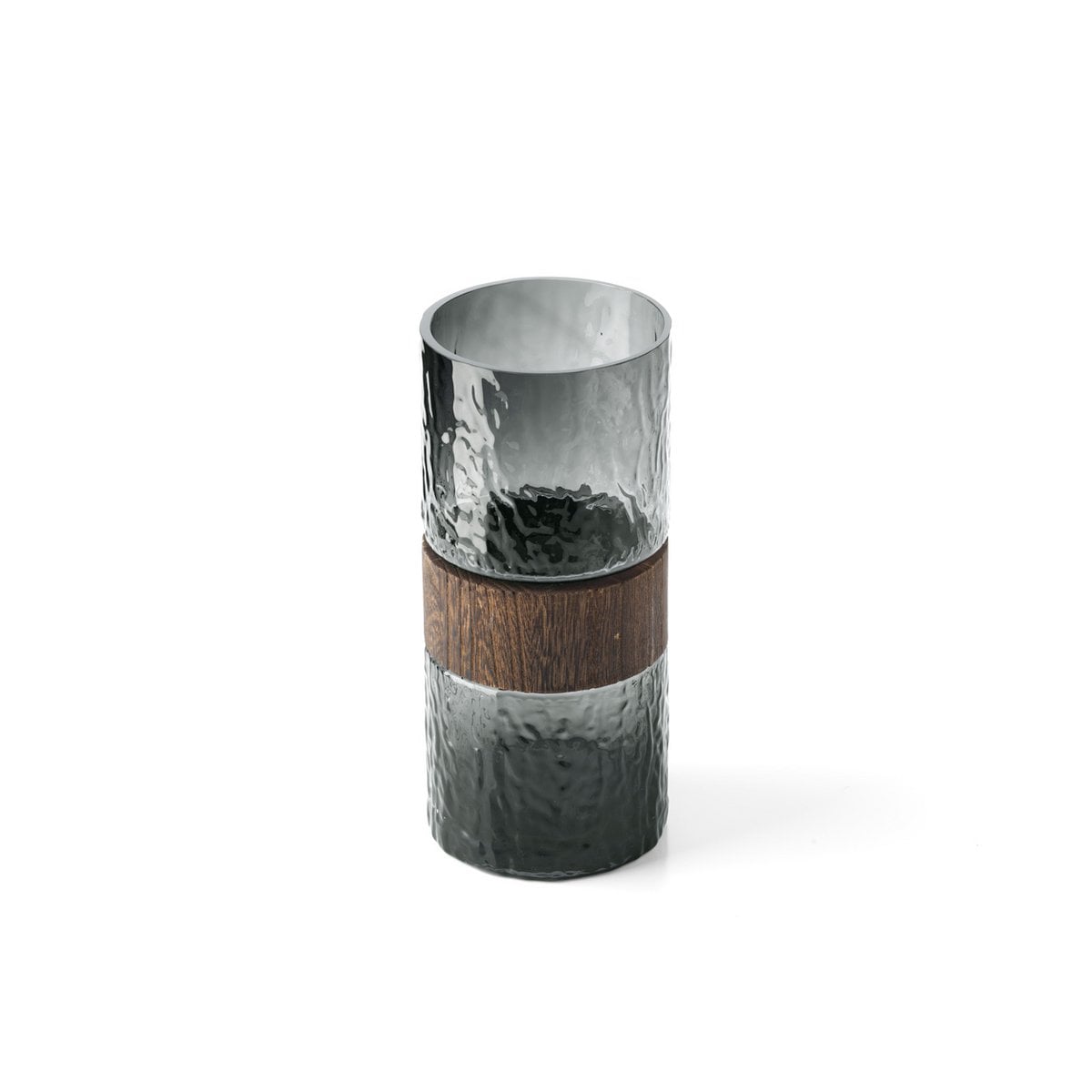 Vaas Wood Donkergrijs 25cm