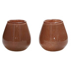 Waxinelichthouder - Tasman Elite XS brown Ø12,5 x H11,5 cm (set van 2 stuks)