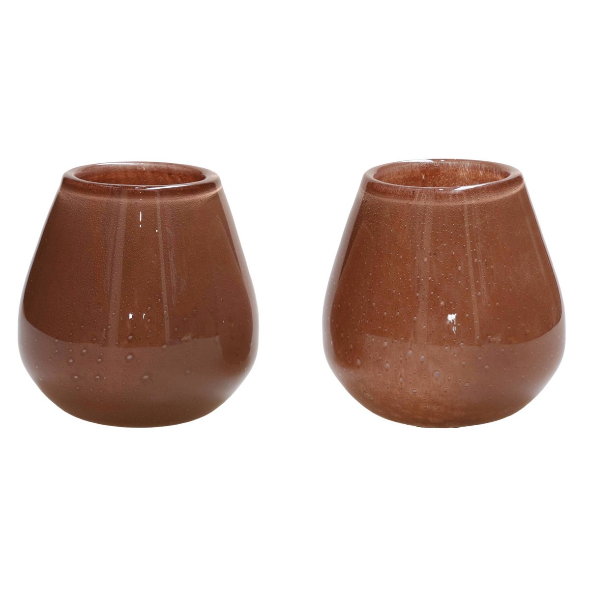 Waxinelichthouder - Tasman Elite XS brown Ø12,5 x H11,5 cm (set van 2 stuks)
