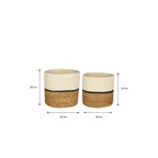 SET - Plantenmanden Damian Wit