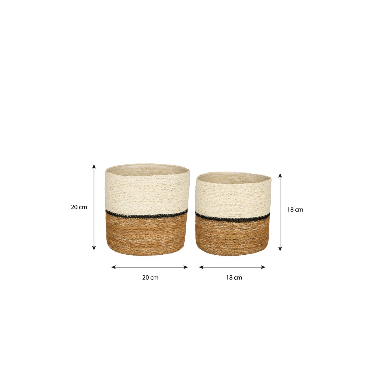 SET - Plantenmanden Damian Wit