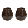 Waxinelichthouder - Tasman Elite XS dark brown Ø12,5 x H11,5 cm (set van 2 stuks)