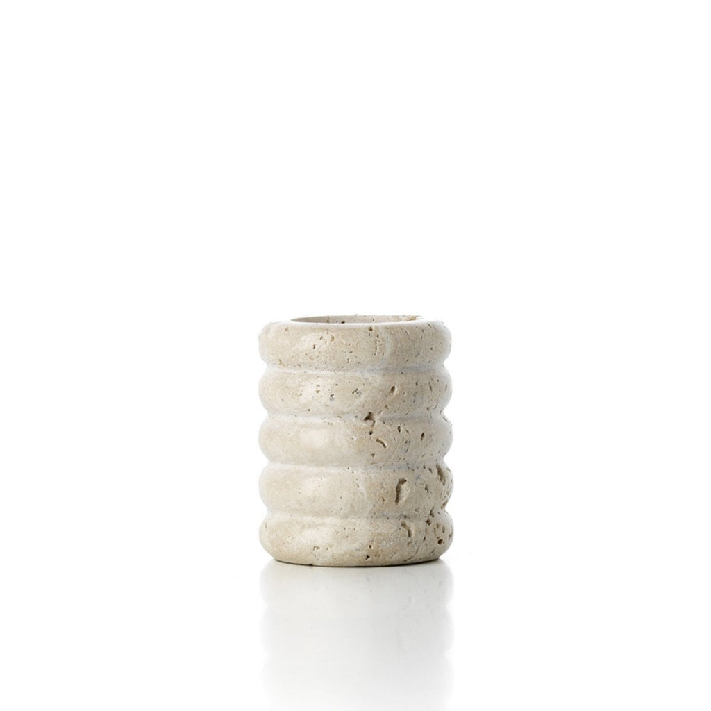 De Travertine Ripple T-Lichthouder - Beige - S