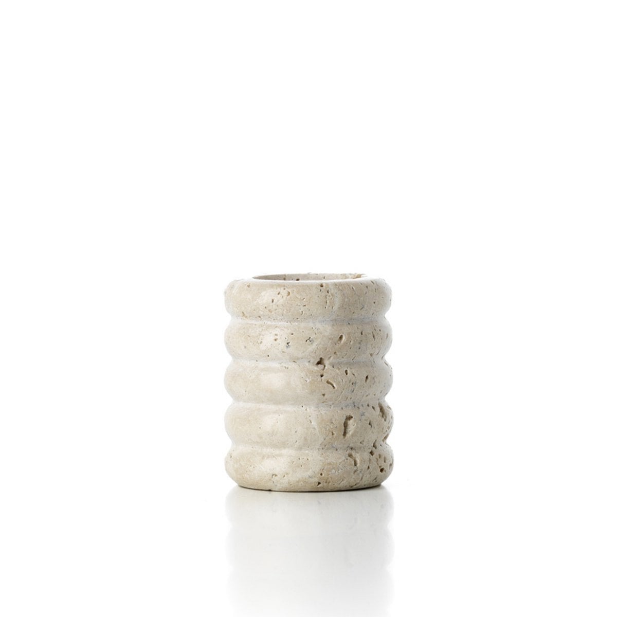 De Travertine Ripple T-Lichthouder - Beige - S