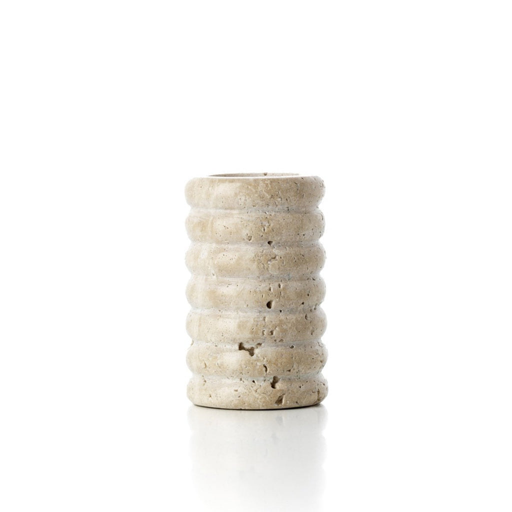 De Travertine Ripple T-Lichthouder - Beige - M
