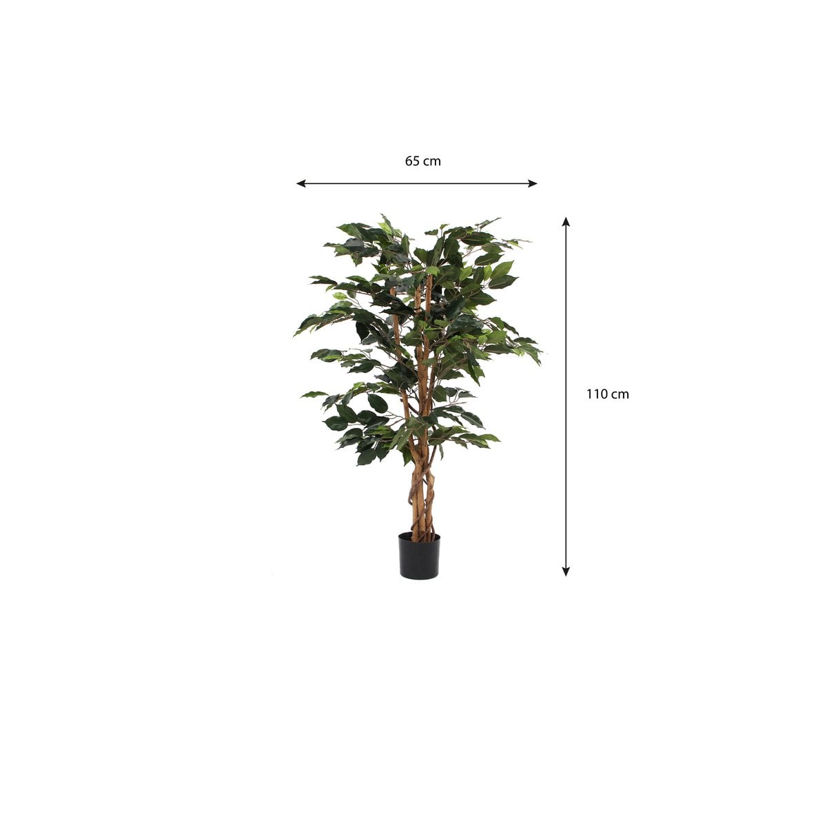 Kunstplant Ficus Groen 110cm