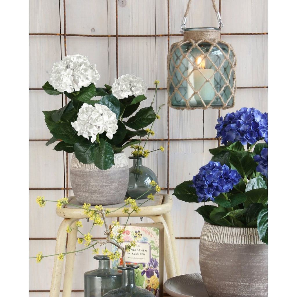Kunstplant Hydrangea Wit 45cm