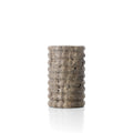 De Travertine Ripple Kaarsenhouder - Grijs - M