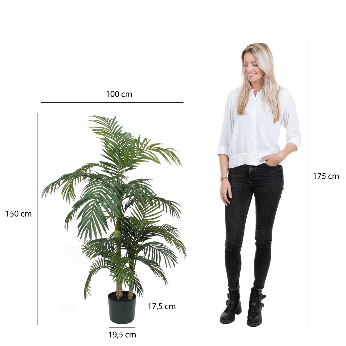 Kunstplant Areca Palm 130-150cm