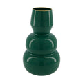 Vaas metaal groen Ø16,8xh28,5cm