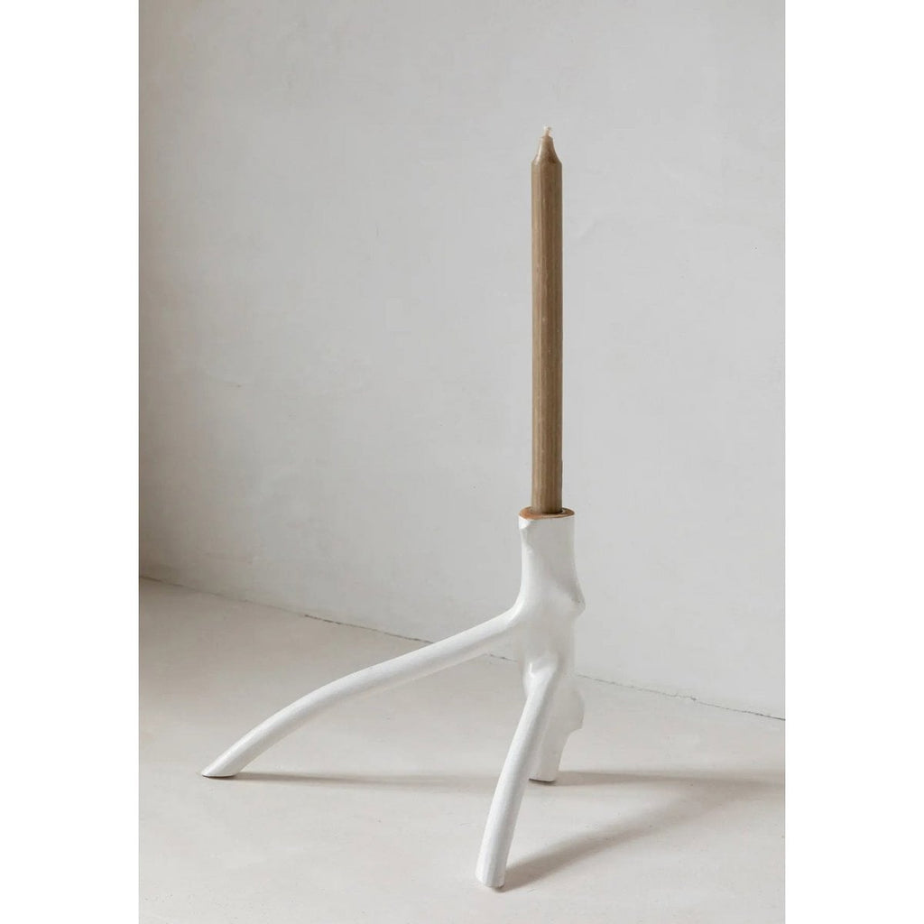 The Triple Twig Candle Holder - Wit