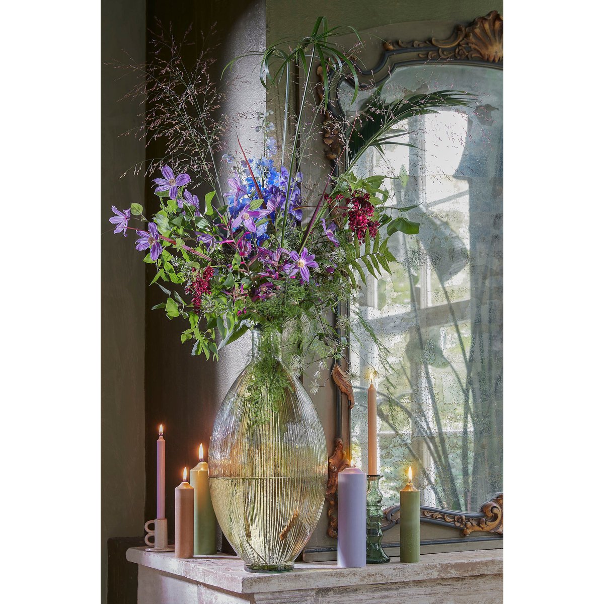 Decoratieve fles Firenza Lichtbruin