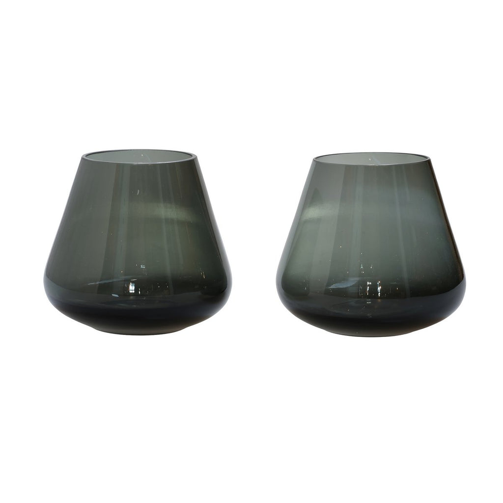 Waxinelichthouder - Tasman XS grey Ø13,5 x H12 cm (set van 2 stuks)