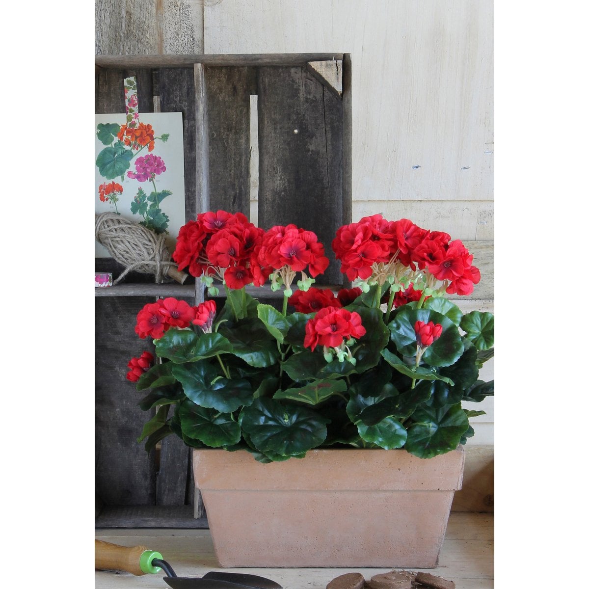Kunstplant Geranium Rood
