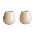 Waxinelichthouder - Tasman Elite XS beige Ø12,5 x H11,5 cm (set van 2 stuks)