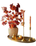 Autumn Blossom – Luxe herfst tafelset met zijden arrangement