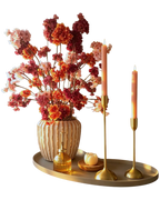 Autumn Blossom – Luxe herfst tafelset met zijden arrangement