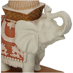 Candle holder - Elephant Natural Pink - Polyresin -  ↑ 15 cm