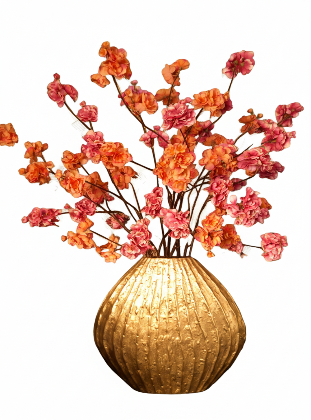 Statement Piece - Gouden J-line Vaas Bloesemarrangement