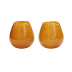Waxinelichthouder - Tasman Elite XS yellow Ø12,5 x H11,5 cm (set van 2 stuks)