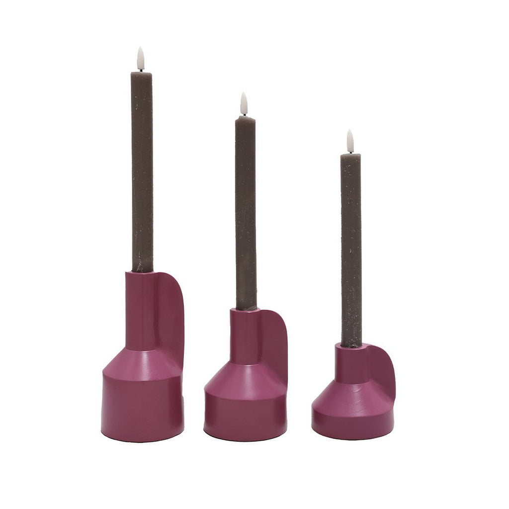 SALE! Kaarshouder - Alota mauve Ø9 x H17/13/9 cm
