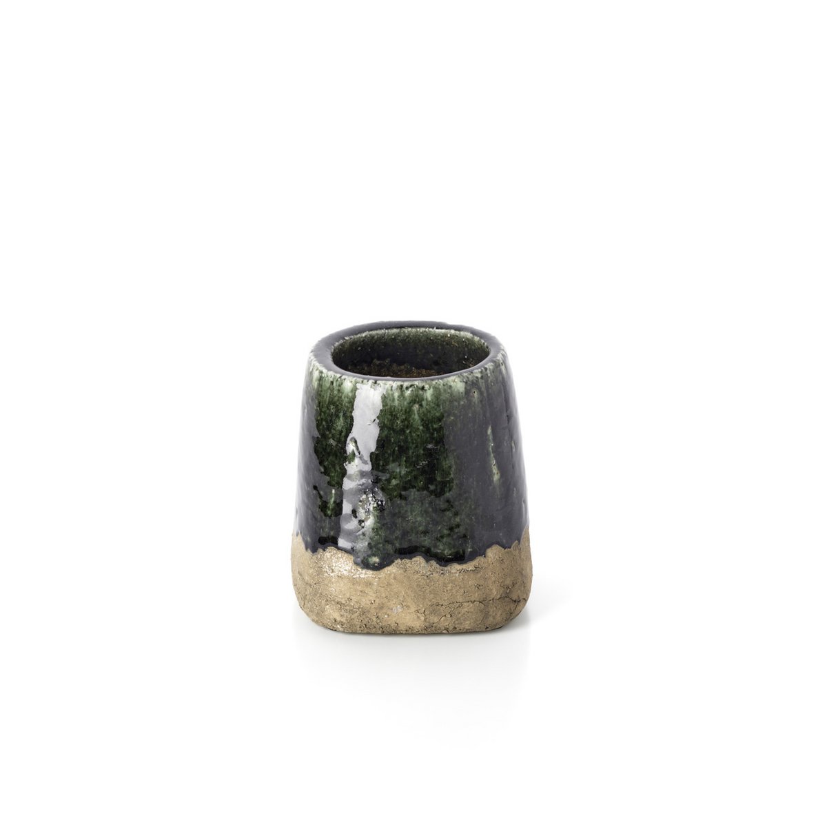 De Moss Conische Plantenbak - Betongroen - S