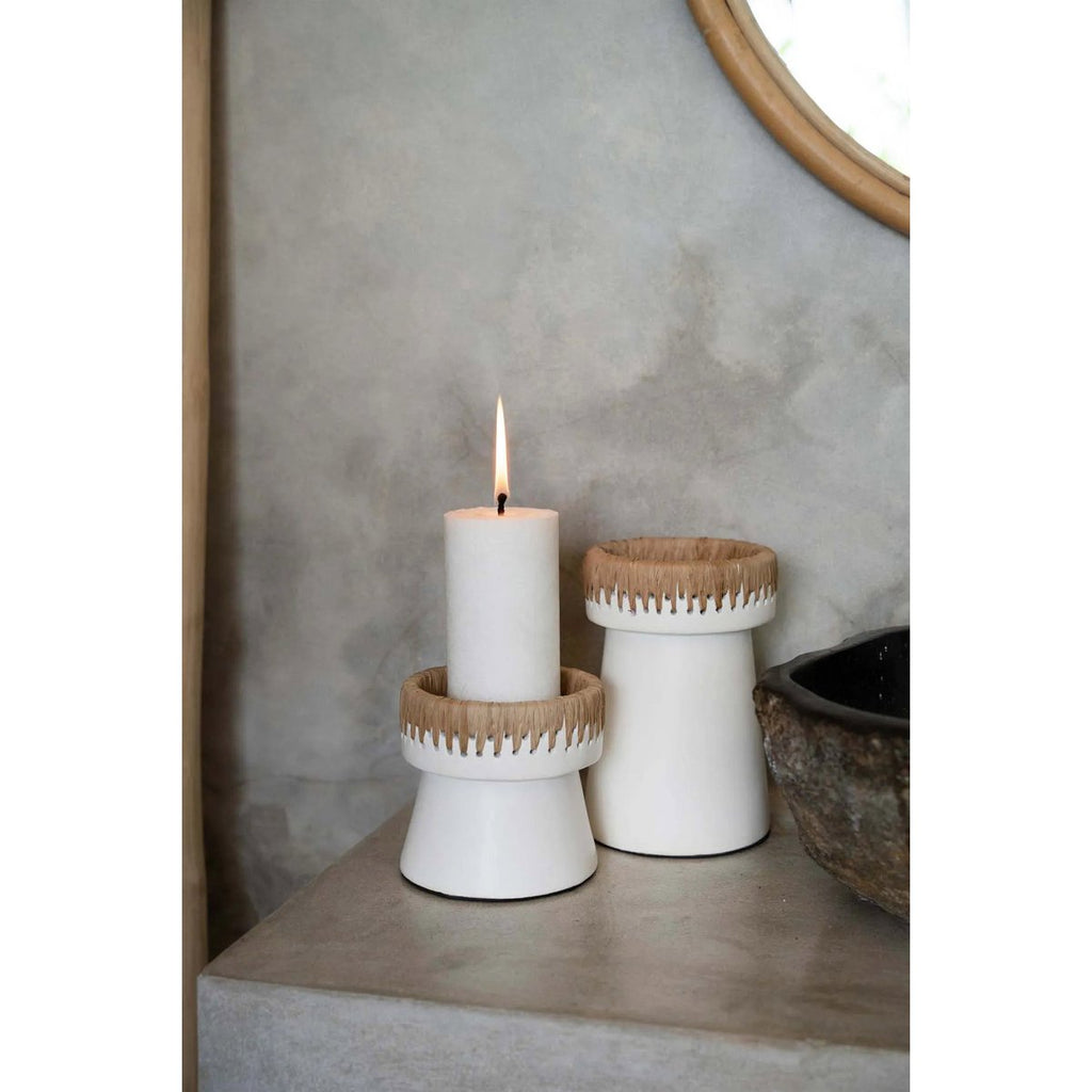 The Pretty Candle Holder - Wit Naturel - S