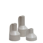 Kaarshouder - Alota ivory Ø9 x H17/13/9 cm - set van 3