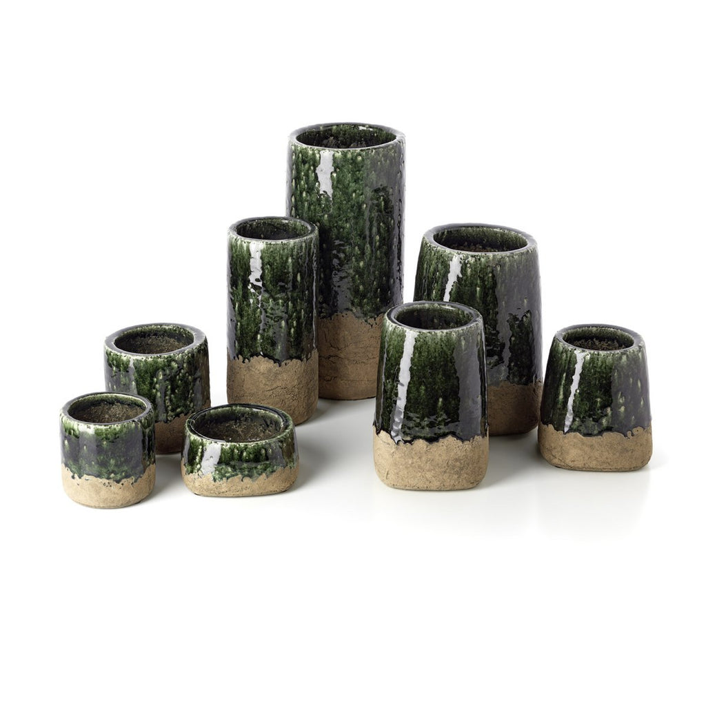 De Moss Conische Plantenbak - Betongroen - M