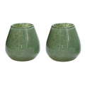 Waxinelichthouder - Tasman Elite XS green Ø12,5 x H11,5 cm (set van 2 stuks)
