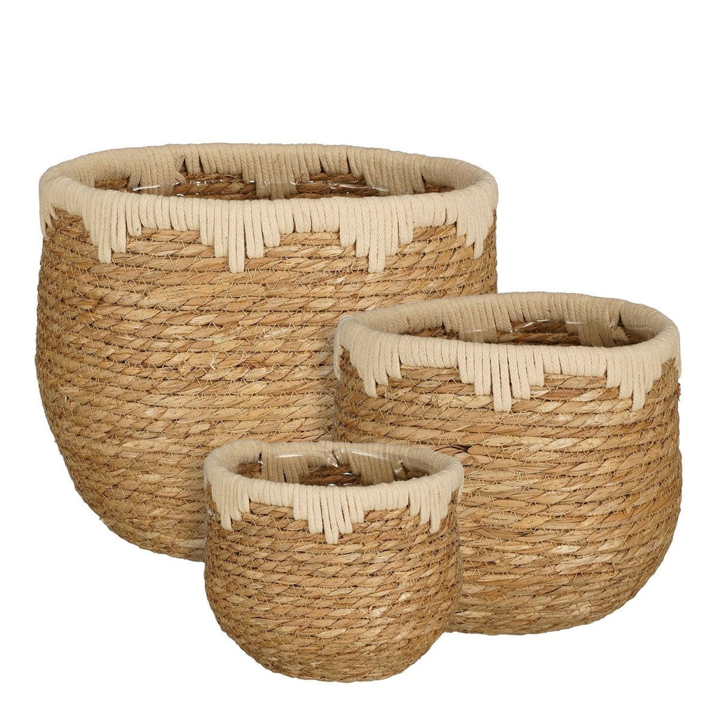 SET - Plantenmanden Joella Beige